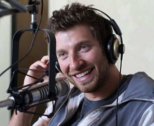 Brett Eldredge performing live on stage